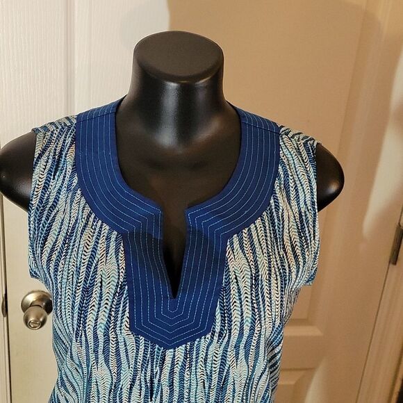 BRAND NEW LIZ CLAIBORNE MULTI-COLOR SLEEVELESS SHIRT - Picture 10 of 14